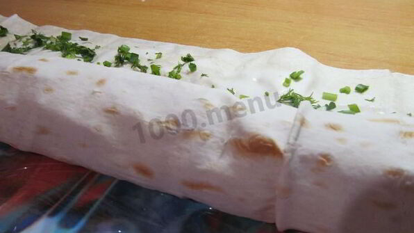 лаваш с колбасой и сыром