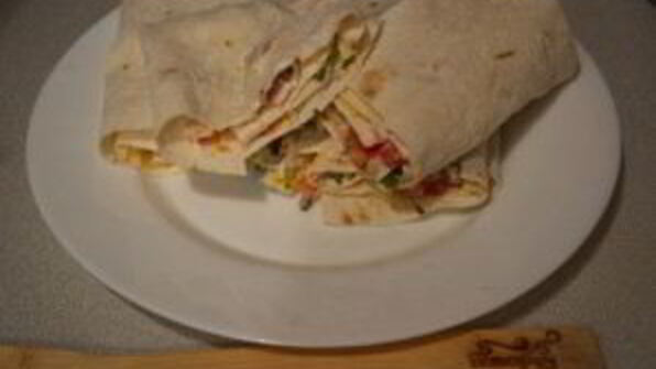 лаваш с начинкой, жаренный на сковороде