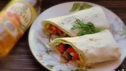 Лаваш с овощной начинкой