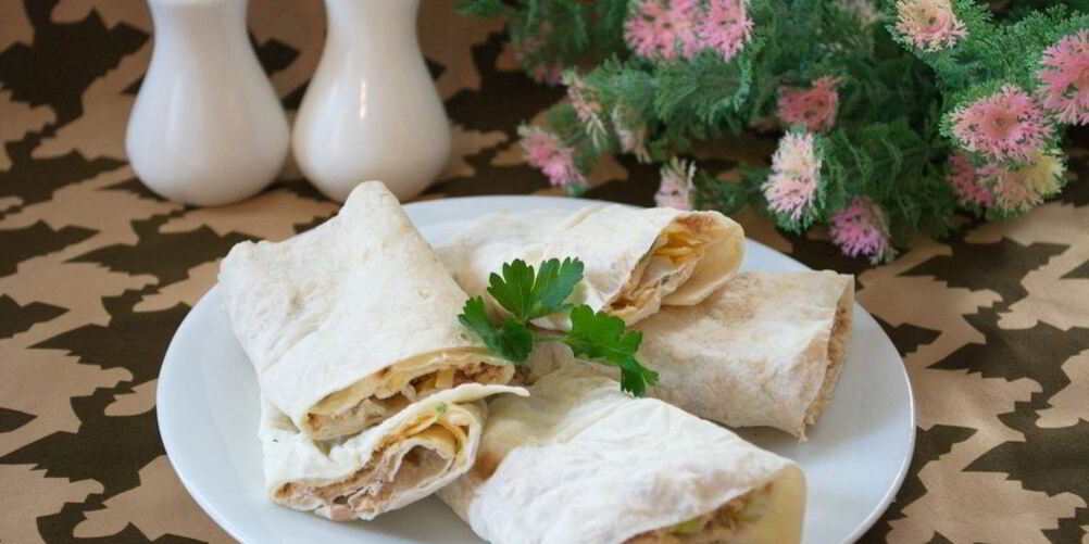 Рецепт лаваша с рыбой и сыром