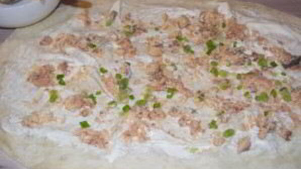 лаваш с рыбой и сыром