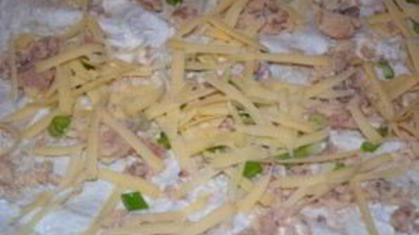 лаваш с рыбой и сыром