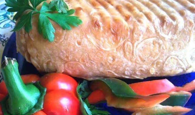 Мясной кекс в лаваше