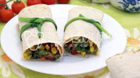 овощи в лаваше