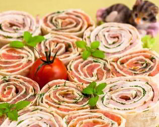 Рулетики с лавашом