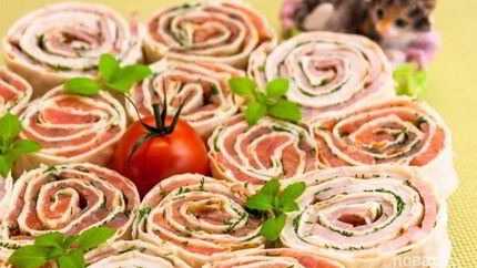 Рулетики с лавашом