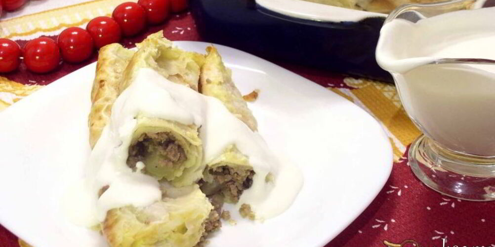 Рецепт трубочек с мясной начинкой лавашони