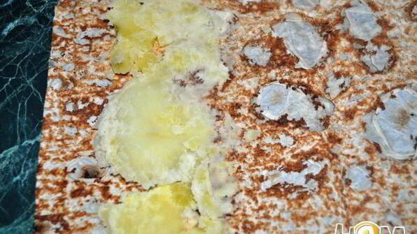 жареный лаваш с картофелем и фаршем