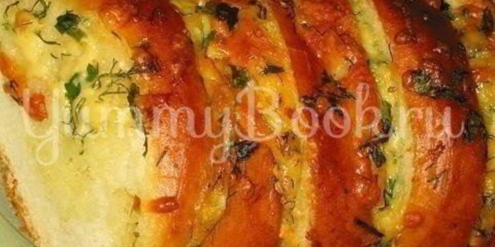 Рецепт хрустящего хлебушка пропитанного маслом, сыром и чесночком