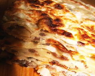 Китайские лепешки с мясом и грибами му-эр