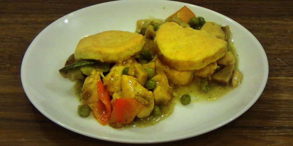 Рецепт куриного филе с лепешками