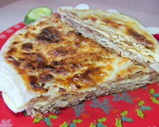 Лепешки с фаршем на сковороде