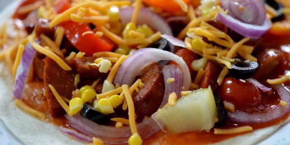 Рецепт лепешек с колбасой чоризо