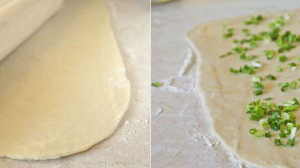 лепешки с зеленым луком