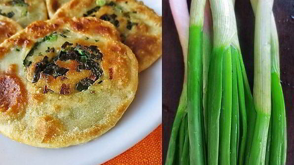 лепешки с зеленым луком