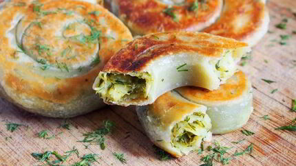 Лепешки с зеленью