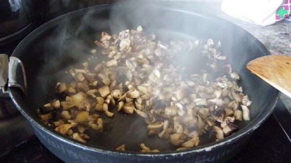 маффины с рисом и грибами