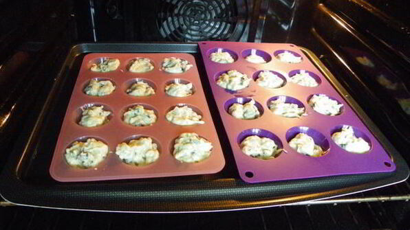 маффины с рисом и грибами