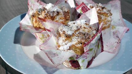 Марципановые маффины с курагой