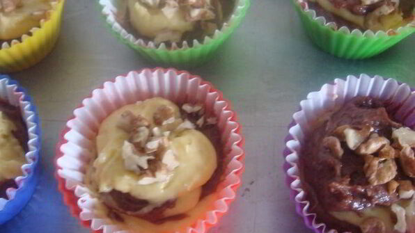 мраморные маффины