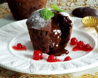 Шоколадные маффины с жидкой начинкой
