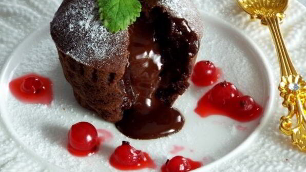 шоколадные маффины с жидкой начинкой