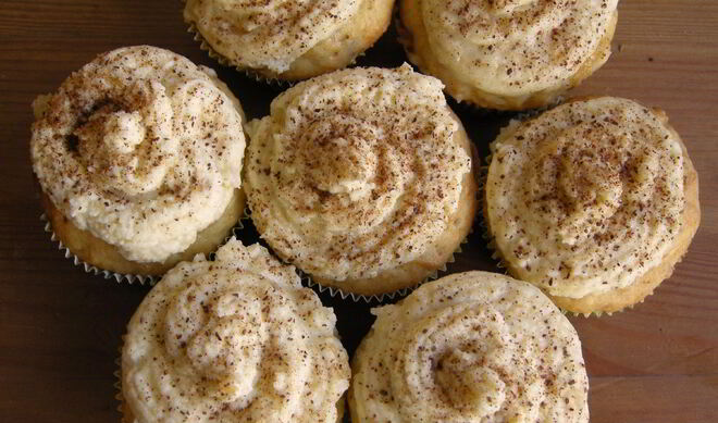 Тыквенные маффины с банановым кремом