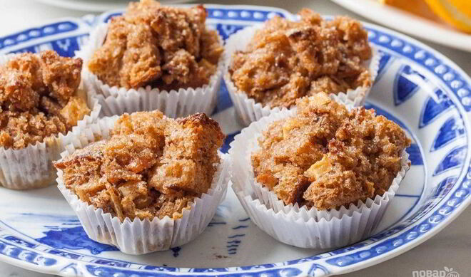 Яблочно-хлебные маффины