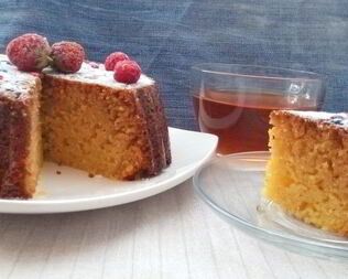 Манник на кефире с апельсиновой цедрой