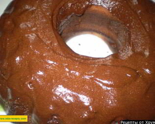 Манник на сметане в шоколадной глазури