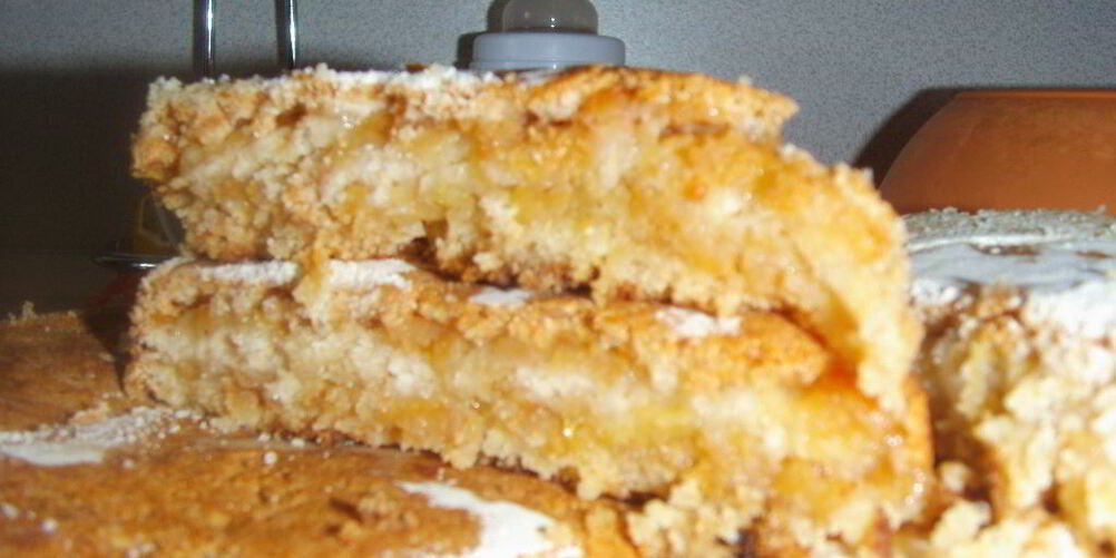 Рецепт насыпного яблочного манника