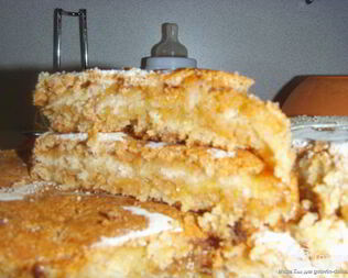 Насыпной яблочный манник