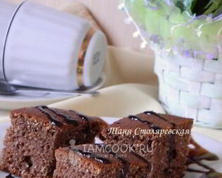 Шоколадный манник на сметане