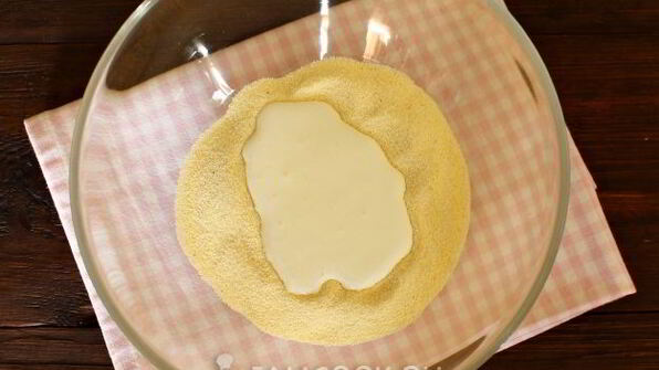 шоколадный манник с халвой