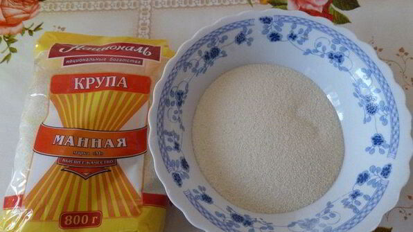 творожный манник с клюквой