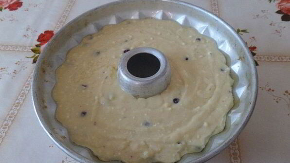 творожный манник с клюквой