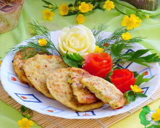 Кабачково-сырные оладьи