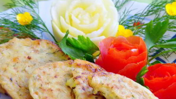 кабачково-сырные оладьи