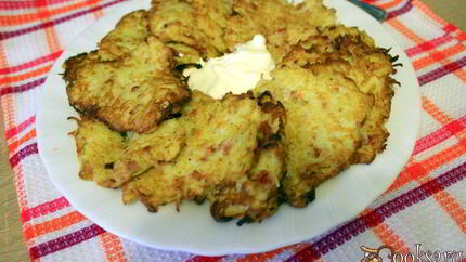 Картофельные оладьи с беконом