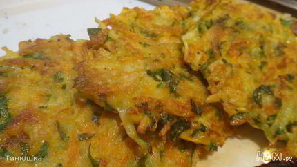 Морковно-картофельные оладьи