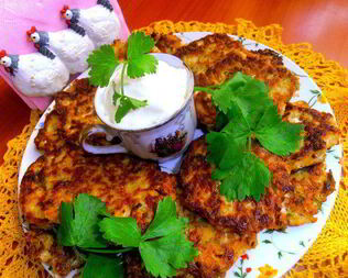 Оладушки из китайской капусты с брынзой