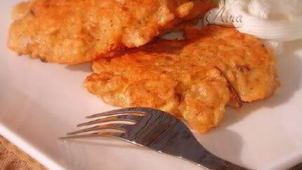 Оладьи из мацы с сыром чеддер