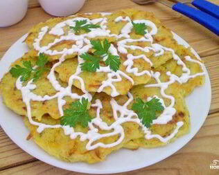 Оладьи из тыквы с картофелем