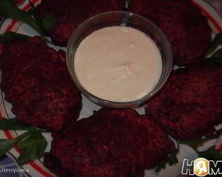 Оладьи из вареной свеклы