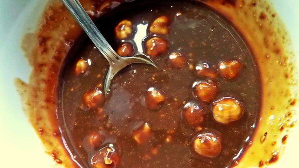 оладьи с черникой и шоколадом