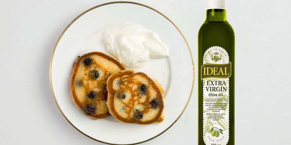 Рецепт оладий с голубикой