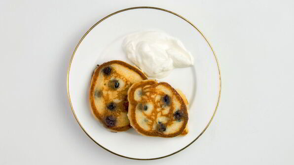 оладьи с голубикой