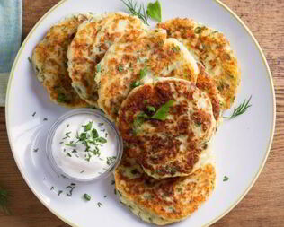 Оладьи с сыром и чесноком в духовке