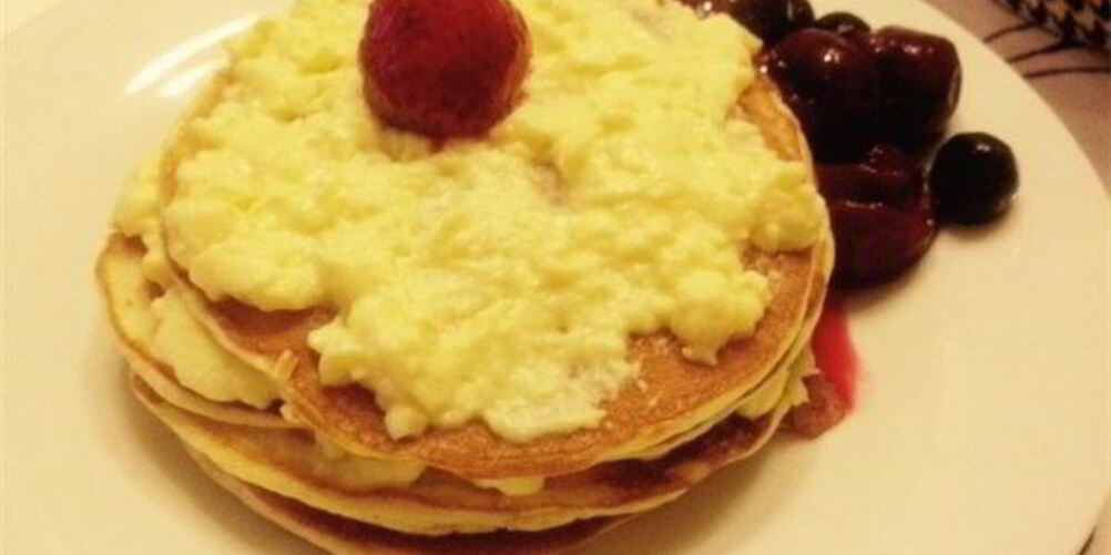 Рецепт овсяных оладий без муки с заварным кремом