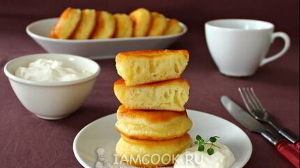 Пышные оладьи на кефире с разрыхлителем